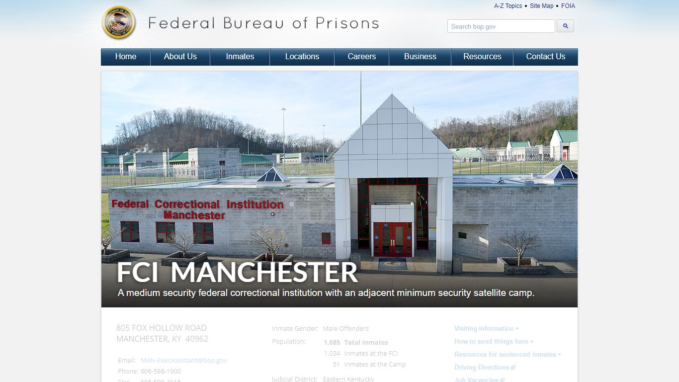 FCI Manchester - Federal Bureau of Prisons